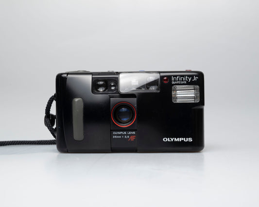 Olympus Infinity Jr Quartz Date 35mm film camera (serial 2496555)