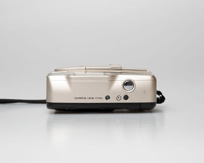 Olympus Trip XB AF44 compact 35mm film point-and-shoot camera; top view