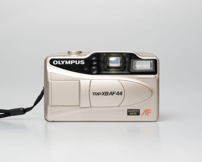 Olympus Trip XB AF44 compact 35mm film point-and-shoot camera; front view lens cover closed