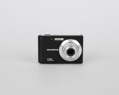 Appareil photo numérique à capteur CCD Olympus X-36 12MP avec chargeur + batterie + carte SD 4 Go