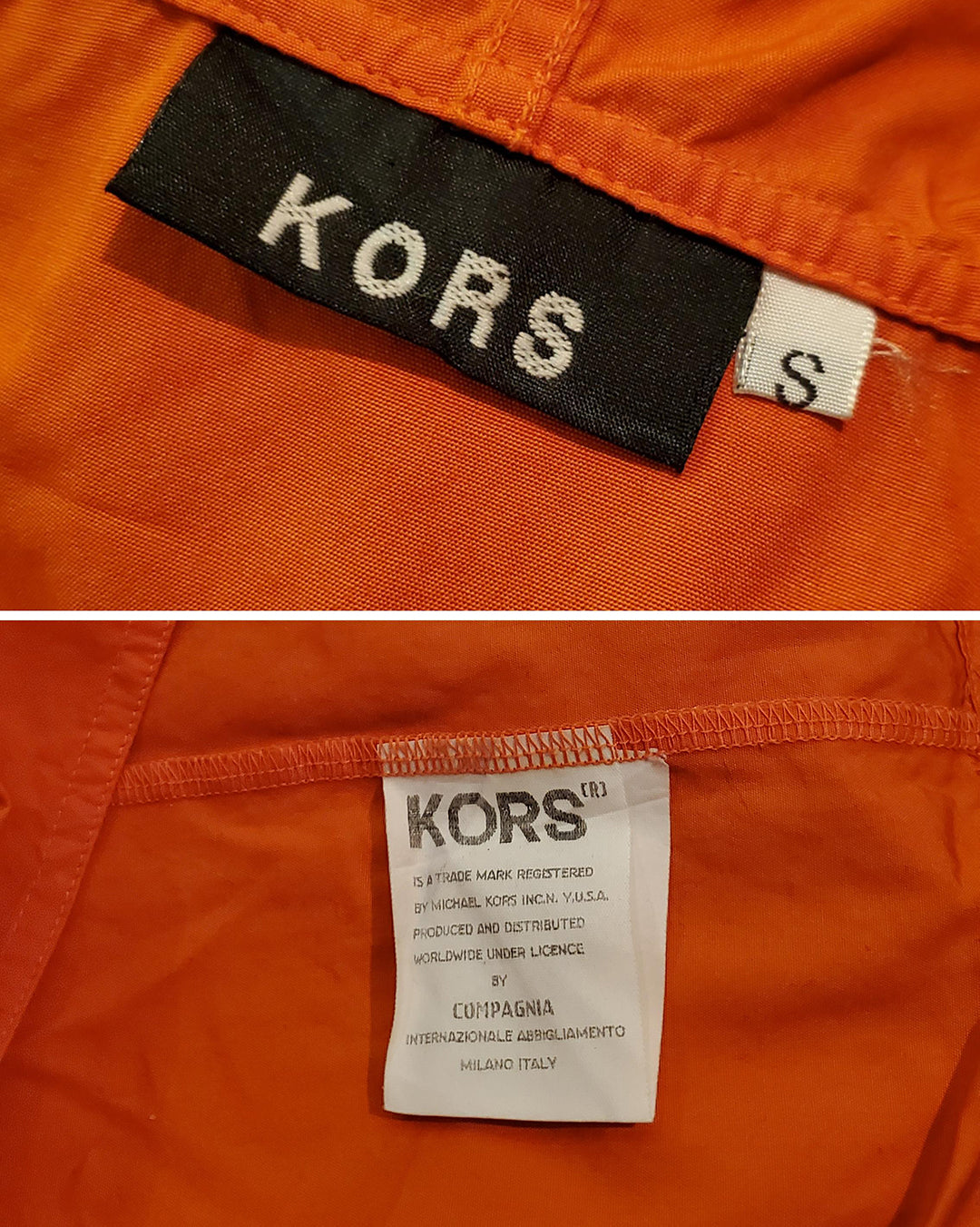 Débardeur en popeline à capuche orange Michael Kors Y2K (petit)