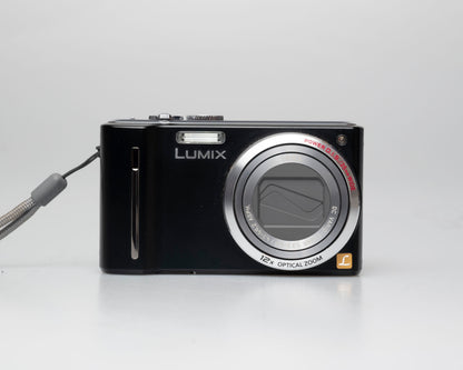 Panasonic Lumix DMC-ZS5 camera front view; turned off