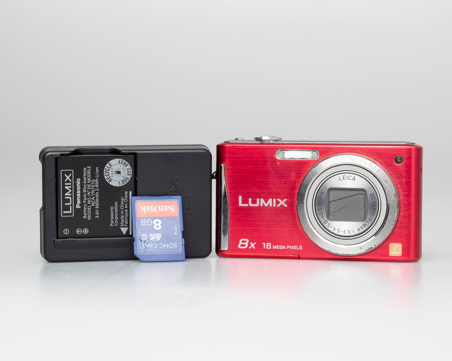 Panasonic Lumix DMC-FH25 16 MP digicam w/ charger + battery + 8 GB SD card (serial WN1SB001309)