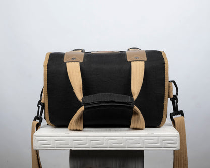 Sac photo Pentax noir et beige de taille moyenne