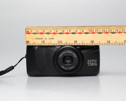 Appareil photo Pentax Espio 738G 35mm avec étui (numéro de série 1628781)