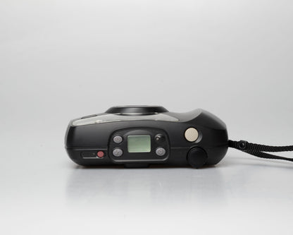 Pentax Espio 738 (aka IQZoom Ezy) compact 35mm film point-and-shoot camera; top view, off