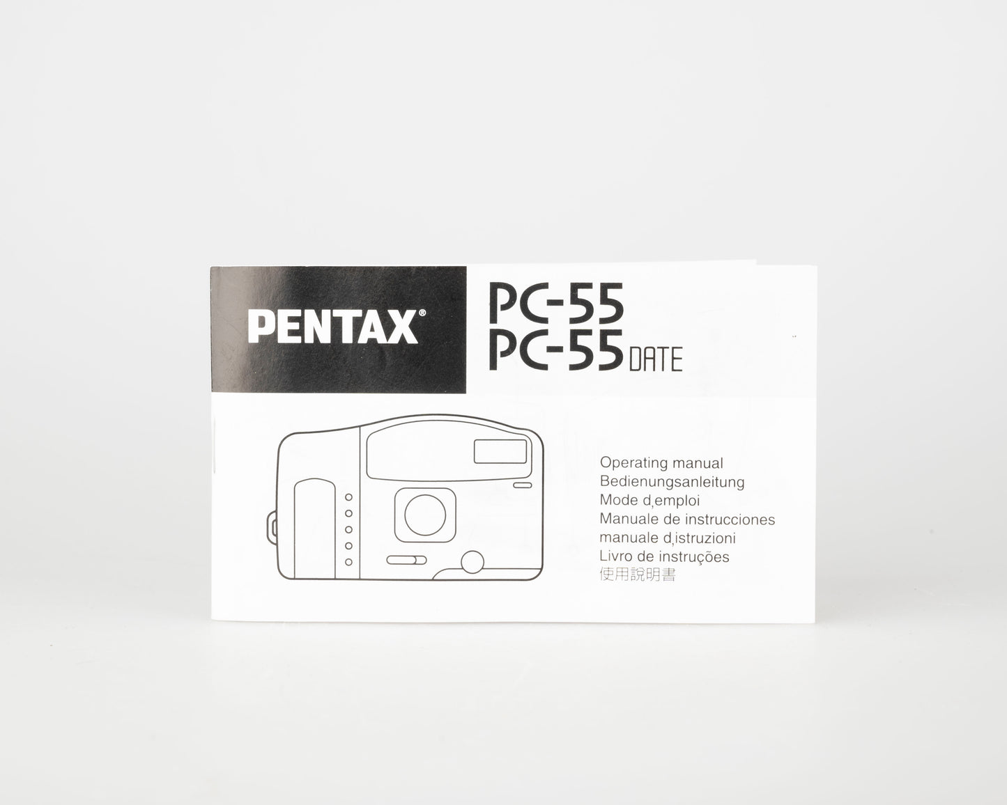 Appareil photo Pentax PC-55 35 mm avec boîte d'origine, étui + manuel