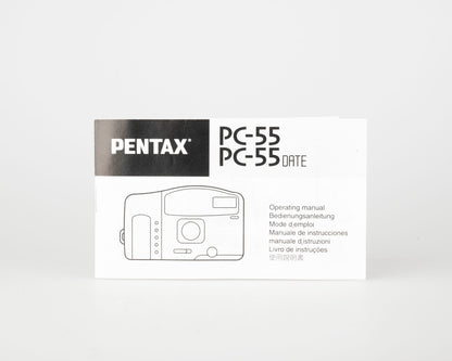 Appareil photo Pentax PC-55 35 mm avec boîte d'origine, étui + manuel