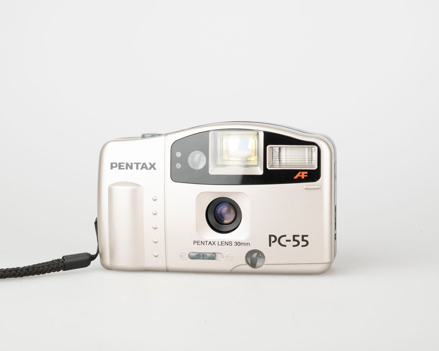 Appareil photo Pentax PC-55 35 mm avec boîte d'origine, étui + manuel