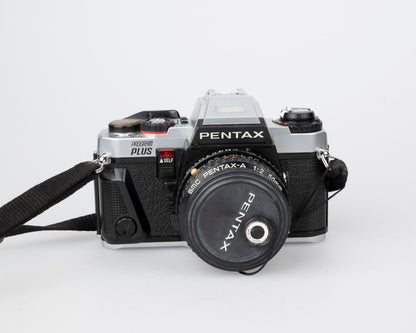 Pentax Program Plus 35mm film SLR w/ 50mm f2 lens + ever-ready case