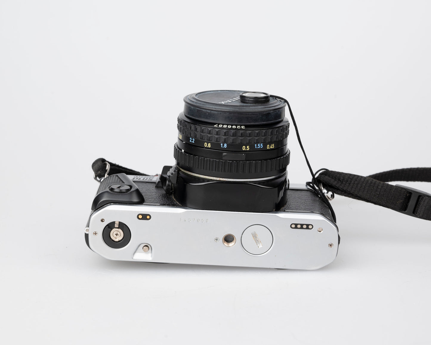 Pentax Program Plus 35mm film SLR w/ 50mm f2 lens + ever-ready case