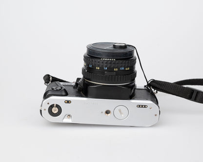 Pentax Program Plus 35mm film SLR w/ 50mm f2 lens + ever-ready case