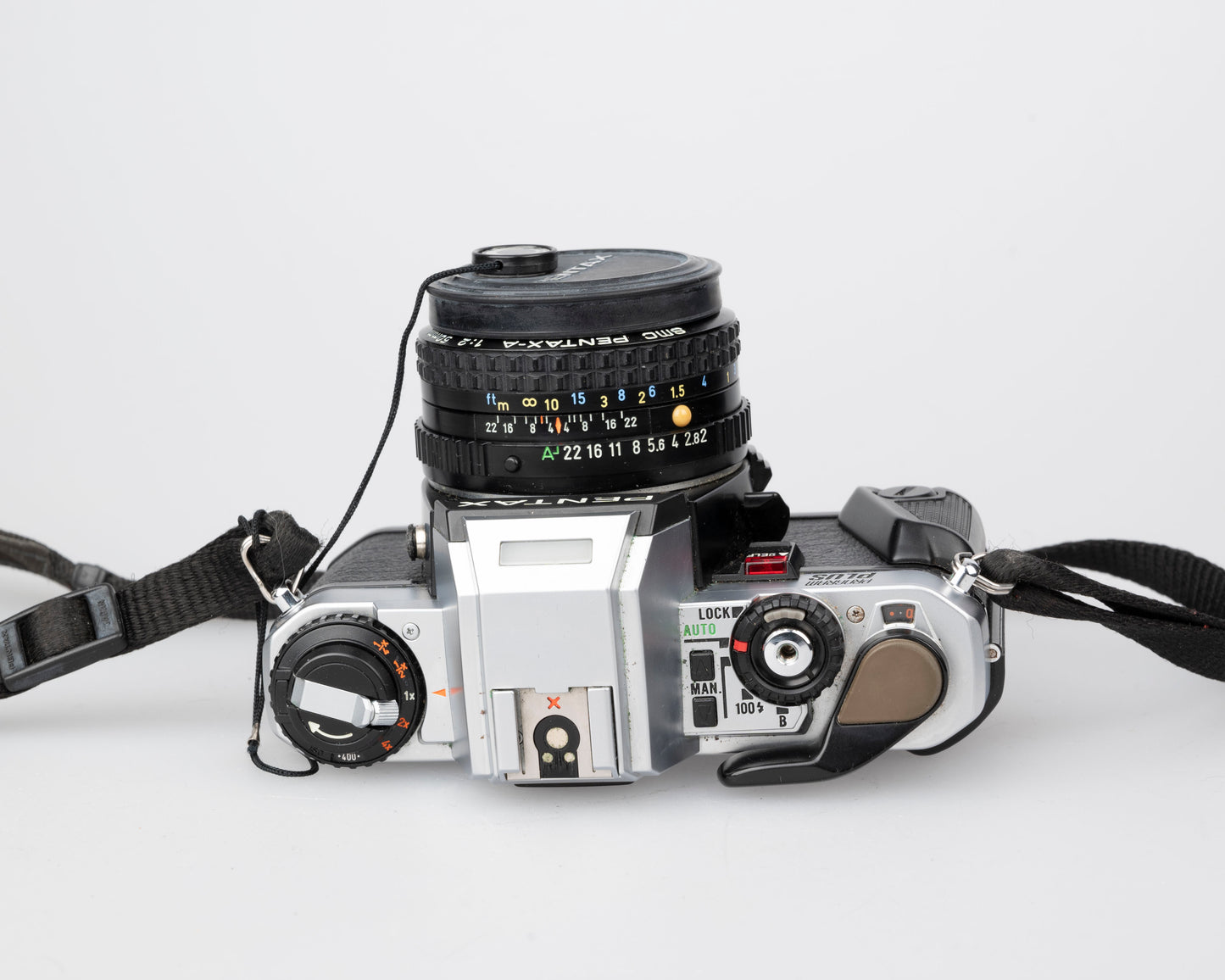 Pentax Program Plus 35mm film SLR w/ 50mm f2 lens + ever-ready case