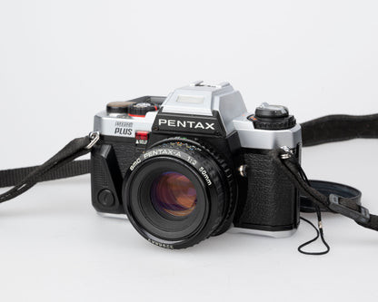 Pentax Program Plus 35mm film SLR w/ 50mm f2 lens + ever-ready case