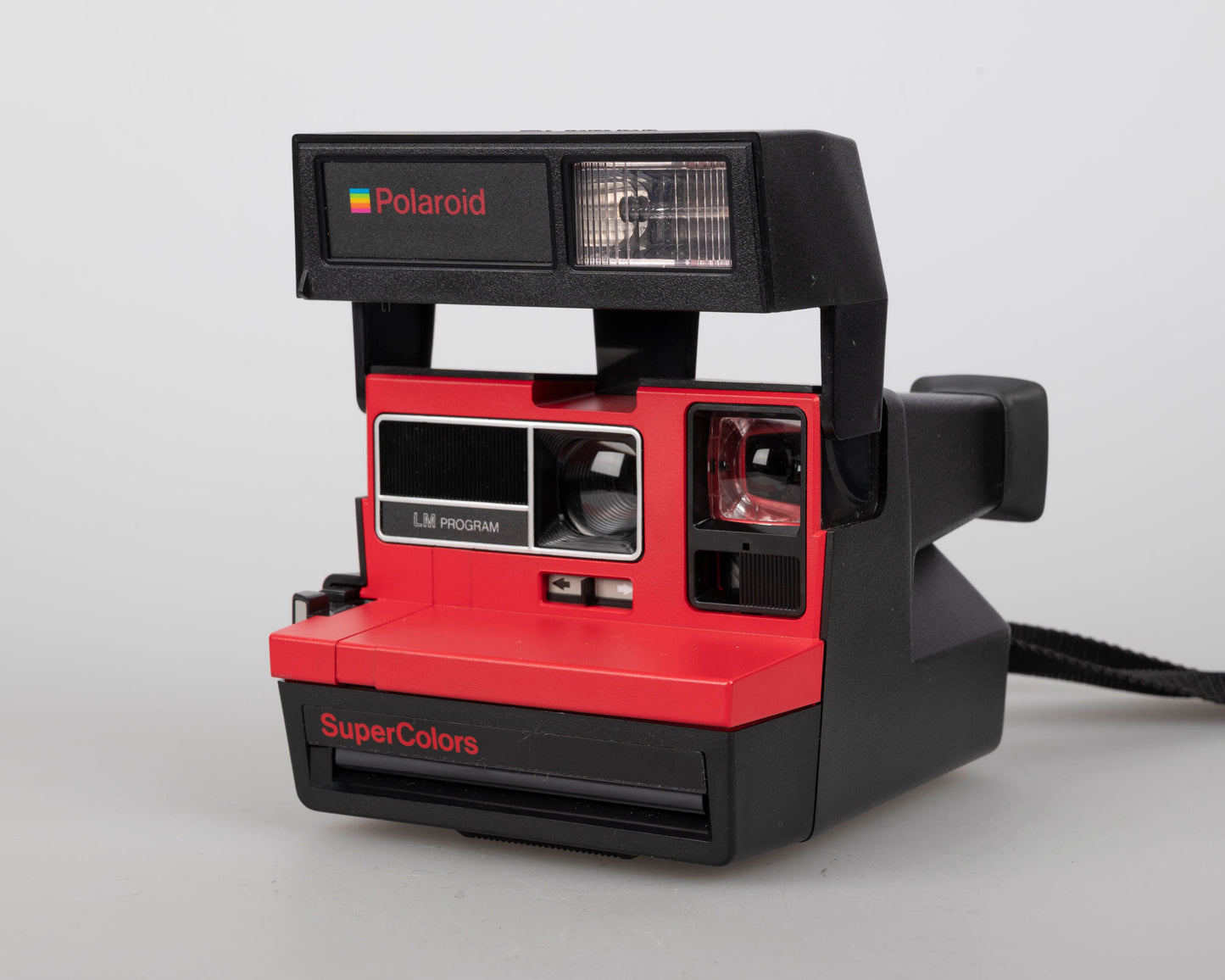Red Polaroid 600 Supercolors/Cool Cam instant camera w/ matching backpack tote (serial VD7061B)