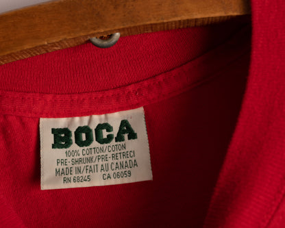 T-shirt rouge BOCA - fabriqué au Canada - grand