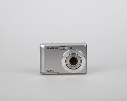 Appareil photo numérique à capteur CCD Samsung ES17 12,2 MP (utilise des piles AA + des cartes SD)