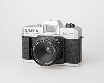 Appareil photo 35 mm sans mise au point avec objectif couleur argent LS-001 avec étui et manuel