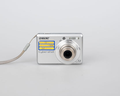 Sony Cyber-Shot DSC-S730 7.2 MP digicam w/ 2 GB memory card (uses AA batteries)