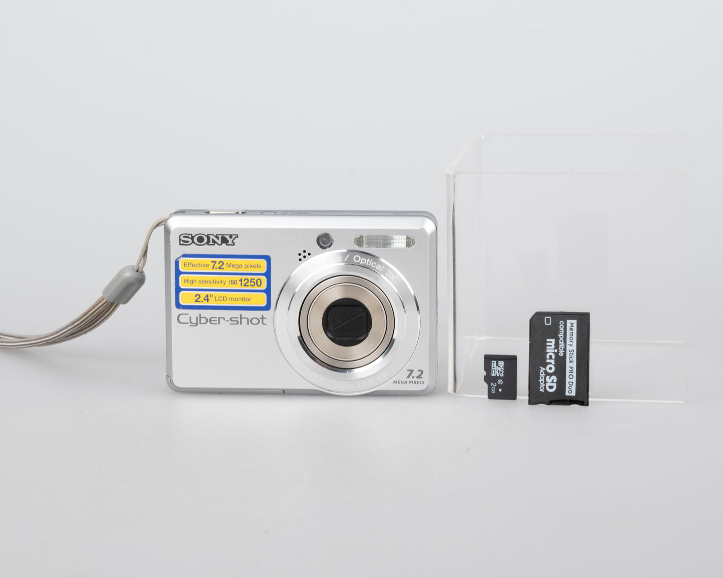 Sony Cyber-Shot DSC-S730 7.2 MP digicam w/ 2 GB memory card (uses AA batteries)