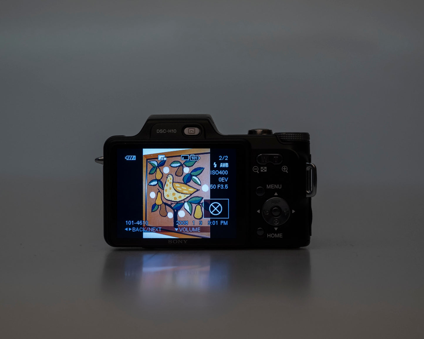Sony Cyber-Shot DSC-H10 appareil photo numérique 8,1 MP avec carte mémoire de 2 Go + adaptateur MicroSD vers MS ProDuo + batterie + chargeur + pare-soleil