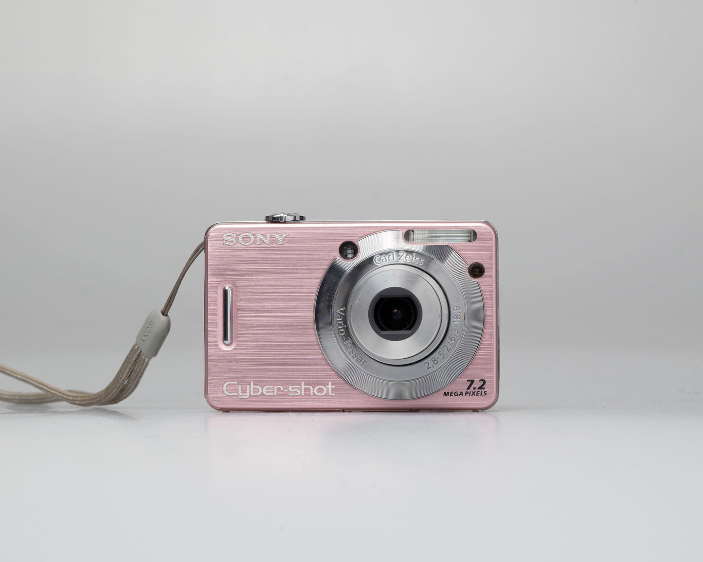 Sony Cyber-Shot DSC-W55 7.2 MP digicam w/ 8 GB memory card + charger + battery + case (serial 7444403)