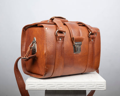 Sac à bandoulière en similicuir vintage des années 1970