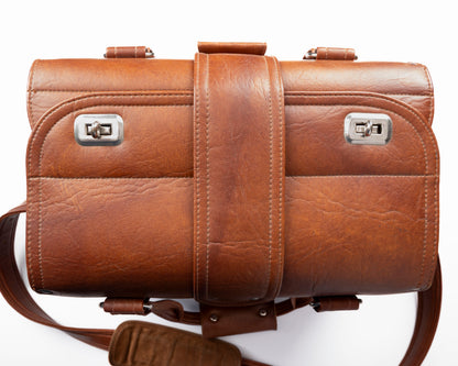 Sac à bandoulière en similicuir vintage des années 1970
