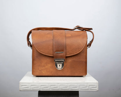 sac à main pour appareil photo en similicuir vintage des années 1970