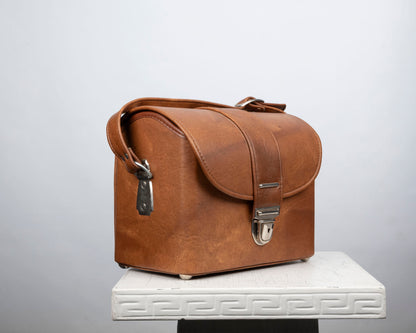 sac à main pour appareil photo en similicuir vintage des années 1970
