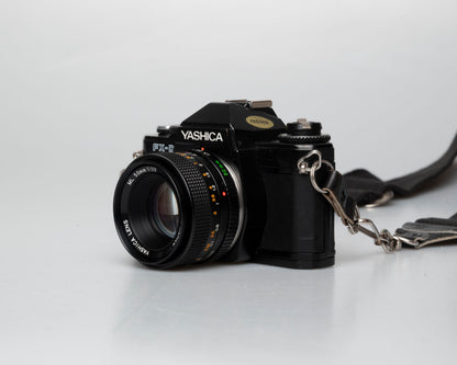 Yashica FX-D Quartz 35mm film SLR + boxed 50mm f1.7 lens + manual (serial 282722) | film🎞tested