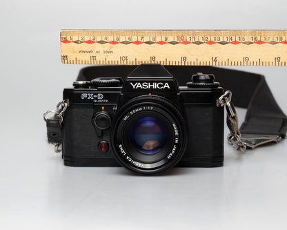 Yashica FX-D Quartz 35mm film SLR + boxed 50mm f1.7 lens + manual (serial 282722) | film🎞tested