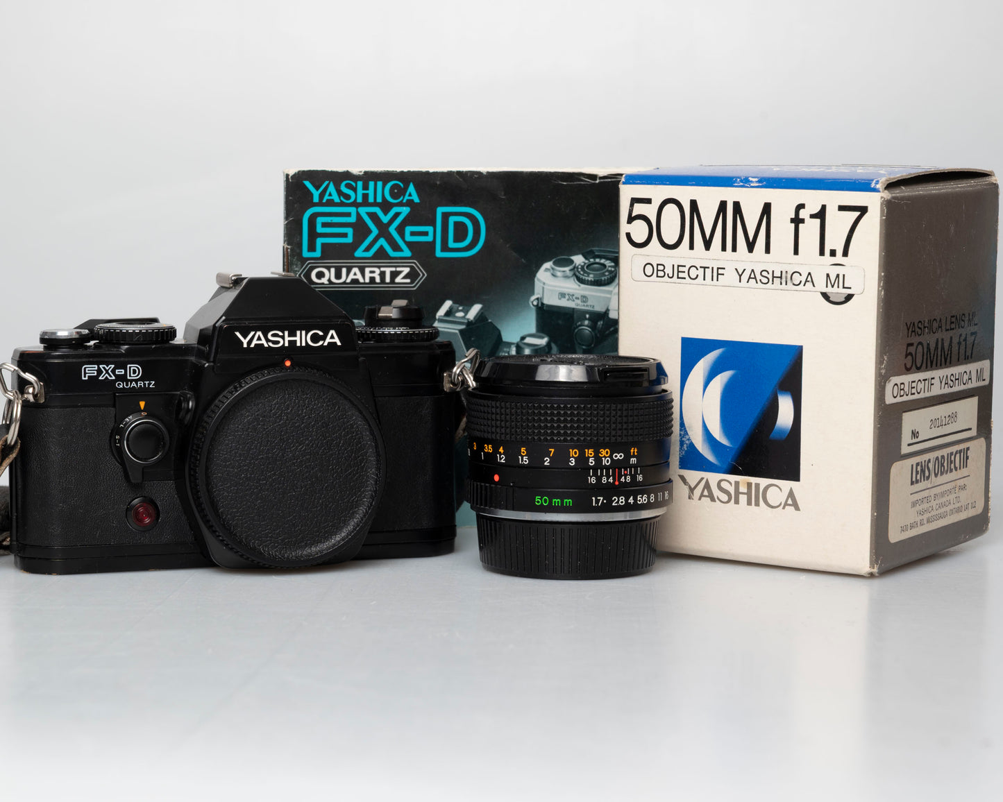 Yashica FX-D Quartz 35mm film SLR + boxed 50mm f1.7 lens + manual (serial 282722) | film🎞tested