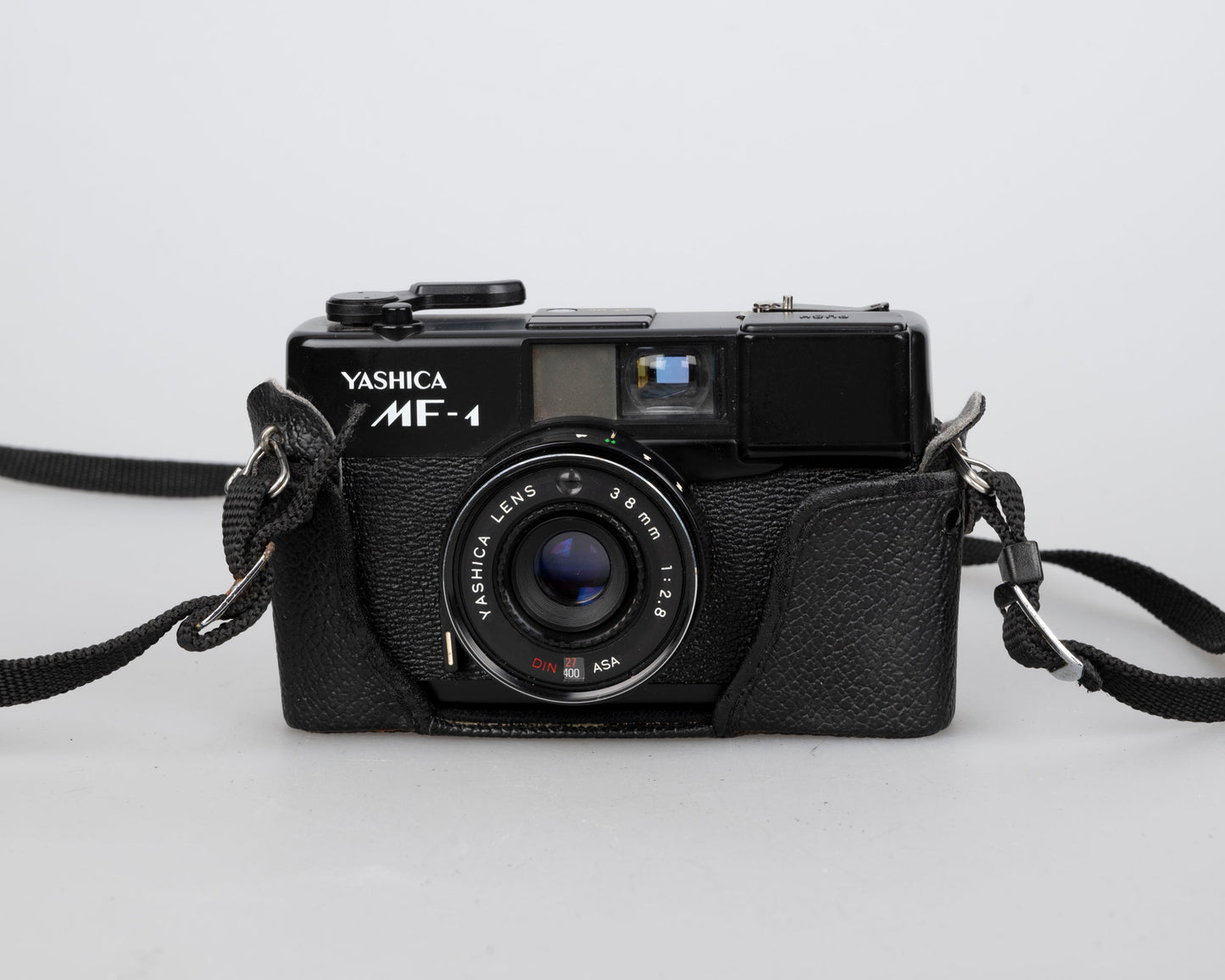 Yashica MF-1 35mm viewfinder camera w/ ever-ready case (serial 5295469)