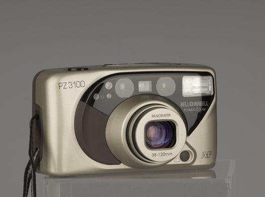 Bell and Howell PZ 3100 35mm film camera with a 38-120mm zoom lens 