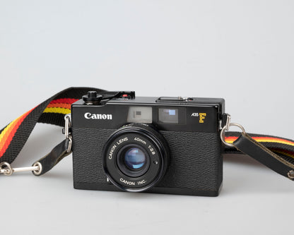 Appareil photo télémétrique Canon A35F 35 mm avec flash intégré avec étui (série 818578)
