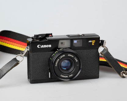 Appareil photo télémétrique Canon A35F 35 mm avec flash intégré avec étui (série 818578)