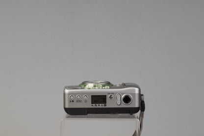 Canon Sure Shot 90u ultra-compact 35mm film camera (top view)