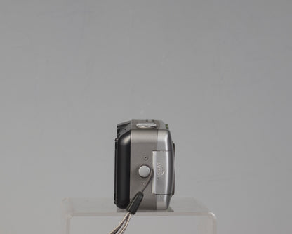 Canon Sure Shot 90u ultra-compact 35mm film camera (side view)