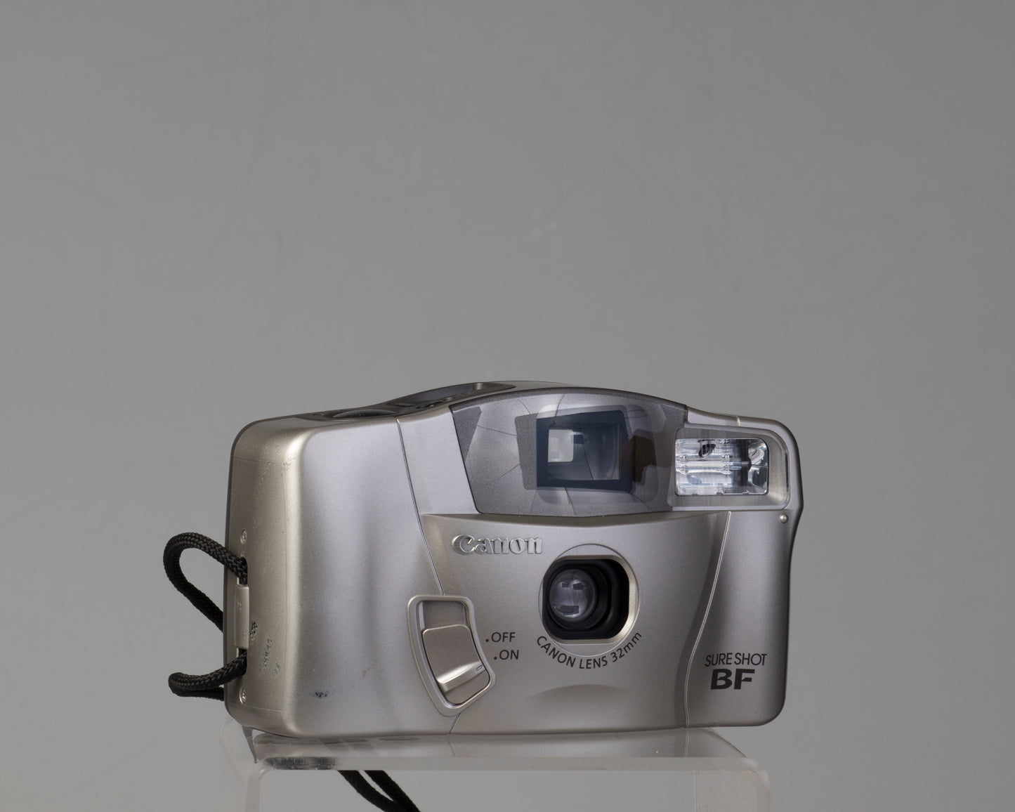 Canon Sure Shot BF (circa 2000) a simple 35mm point-and-shoot with a very large and bright viewfinder