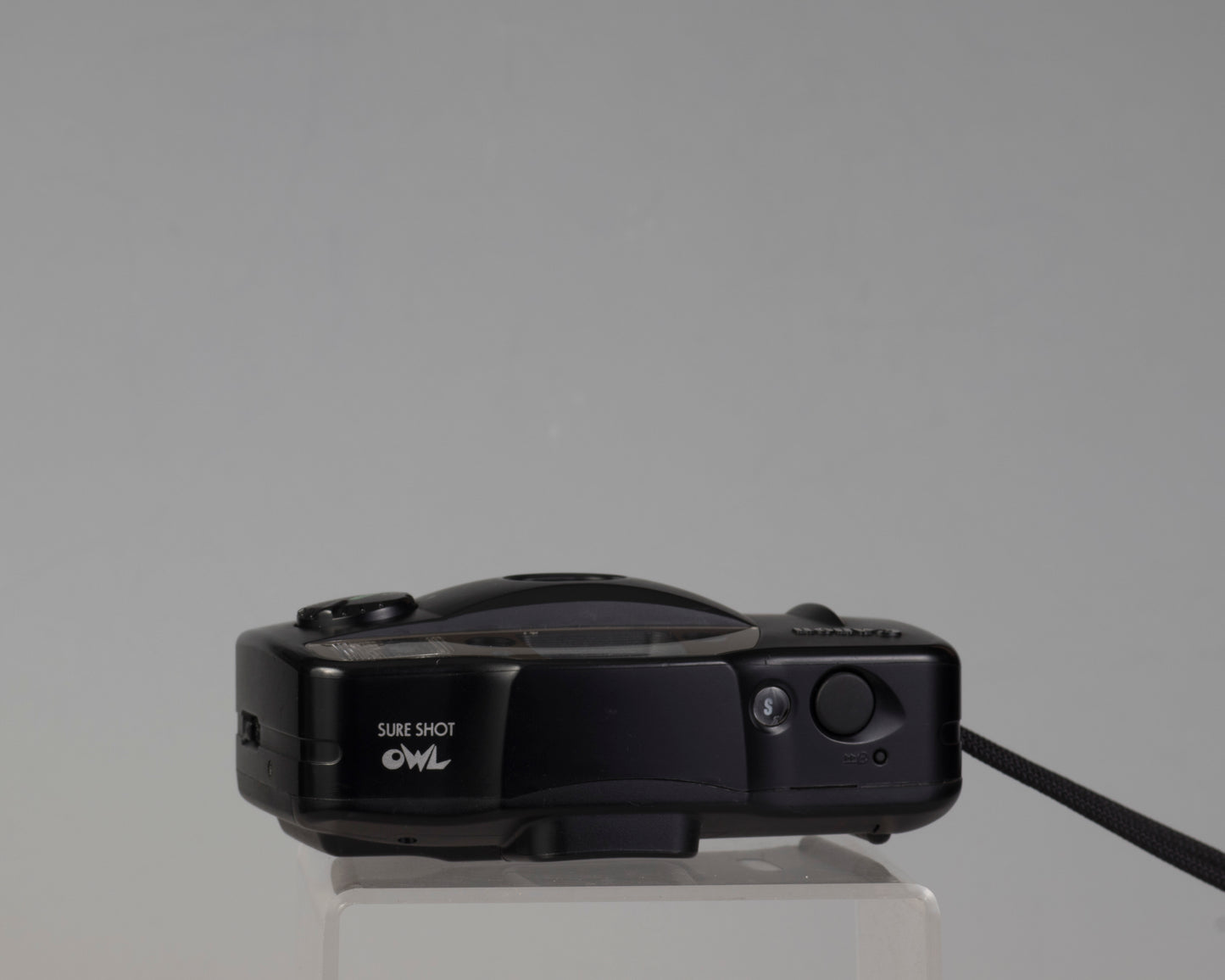 Canon Sure Shot Owl Date 35mm point-and-shoot camera (top view)