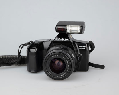 Minolta Dynax 3000i 35mm SLR w/ Minolta AF Zoom 35-70mm + Program D 314i flash