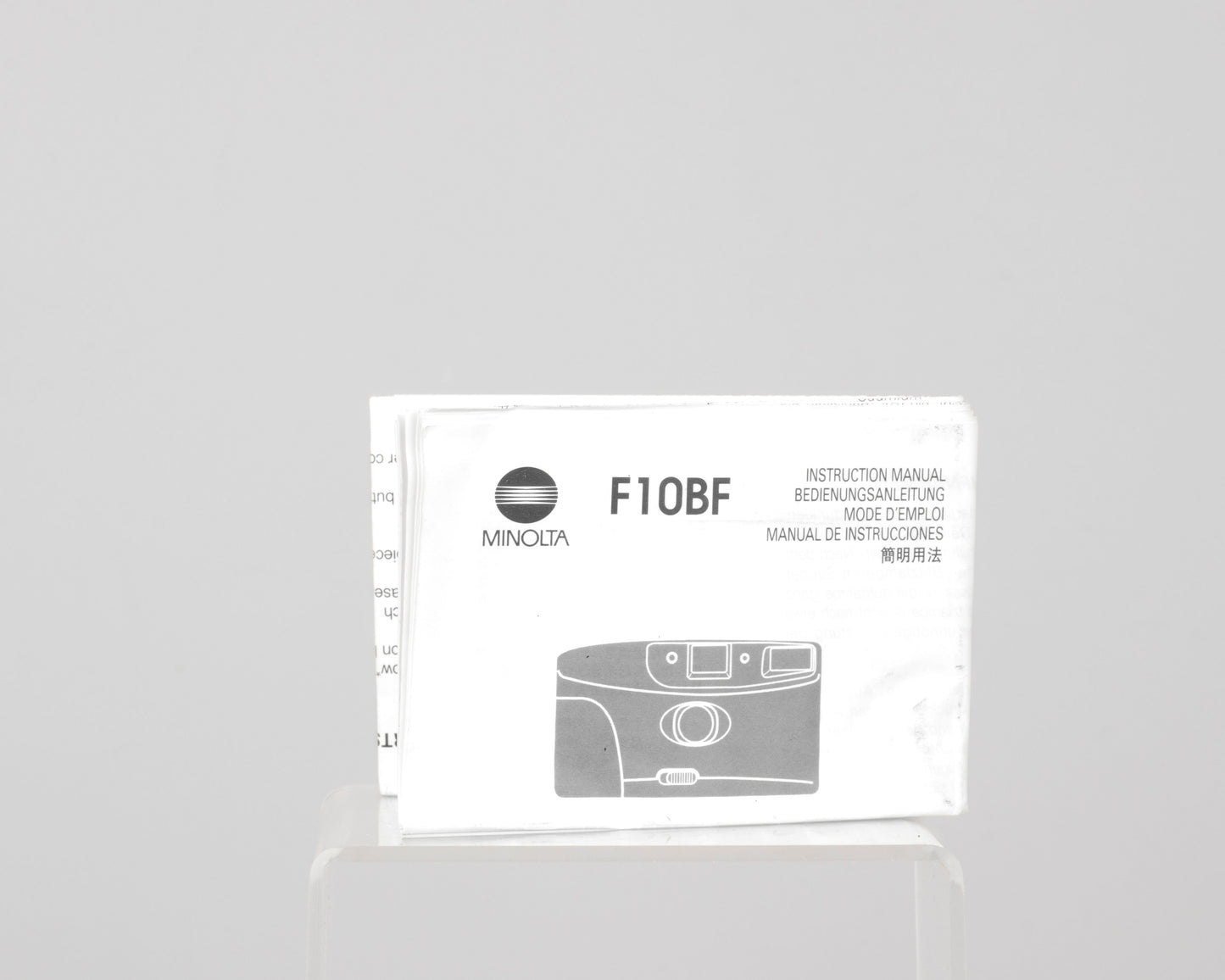 Appareil photo argentique Minolta F10 BF 35 mm avec étui et manuel (série 37824156)