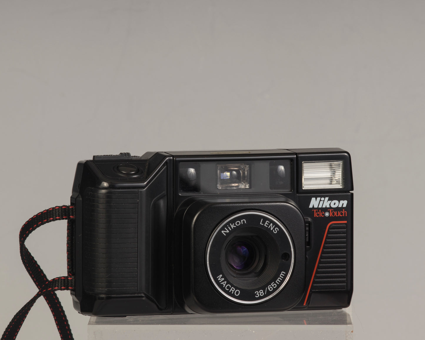 The Nikon Tele Touch (aka L35TWAF) front view 38mm mode; this is a classic twin lens 35mm point-and-shoot camera 