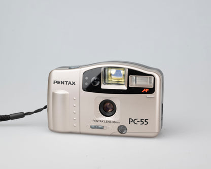 Appareil photo Pentax PC-55 35 mm avec étui (série 9509191)