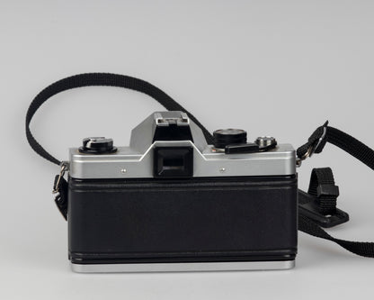 Praktica MTL 5 35mm film SLR camera with Rikenon 50mm f2 lens
