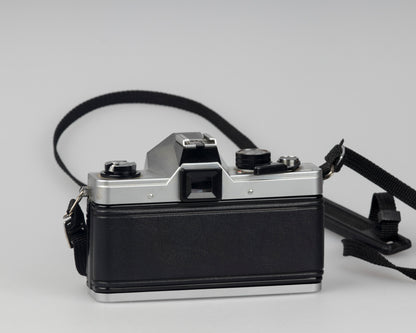 Praktica MTL 5 35mm film SLR camera with Rikenon 50mm f2 lens