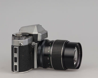 Praktica Nova 1B 35mm SLR camera with Exaktar 135mm f2.8 lens