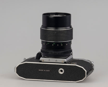 Praktica Nova 1B 35mm SLR camera with Exaktar 135mm f2.8 lens