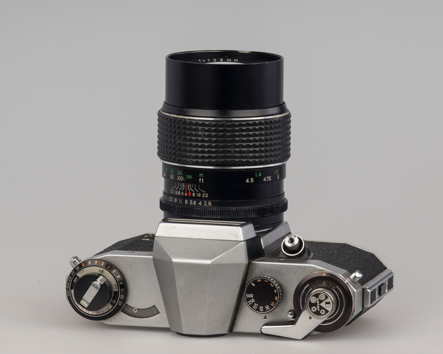 Praktica Nova 1B 35mm SLR camera with Exaktar 135mm f2.8 lens